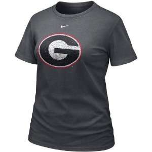   Bulldogs Ladies Charcoal Frackle Blended T shirt