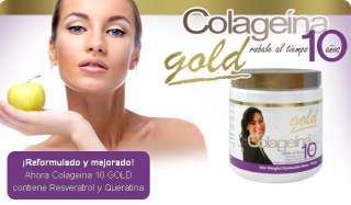 jar Colageina 10 gold tapa Dorada colageno Hydrolizado skin nails 
