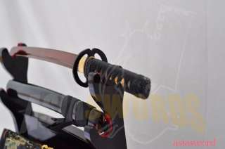   Handmade T10 1095 Red Blade Japanese Tanto Katana Sword Sharp #154