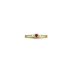  ZALES 10K Two Tone Gold Stackable Birthstone Ring (1 Stone 