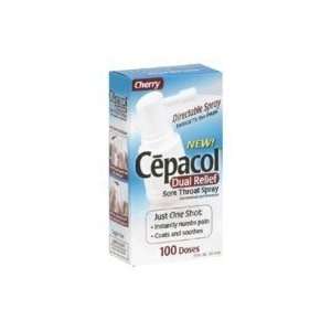  Cepacol Dual Action Sore Throat Relief Spray Cherry .68 