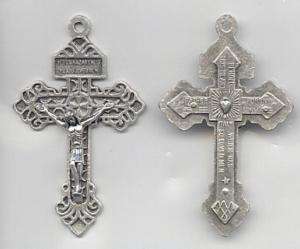 Large PARDON 2.25 Crucifix Cross Rosary Parts ITALY  