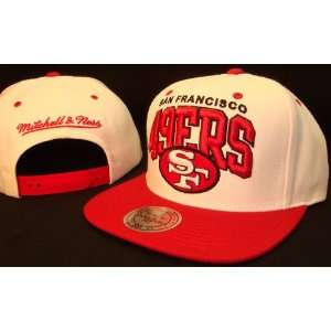 White & Red San Francisco 49ers Adjustable Snap Back Baseball Cap Hat 