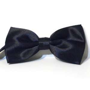  Satin clip on mens bow tie (black) 
