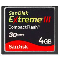 Sandisk Extreme III 4GB Compack Flash (CF) Card  