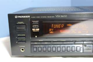 Pioneer VSX 3600 AV Stereo Receiver Multi Room w/Graphic EQ  