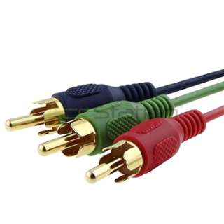   RCA 3 MALE TO 6 FEMALE RGB COMPONENT VIDEO SPLITTER GOLD HDTV  