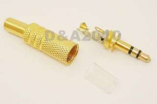 mm STEREO Male Plug Metal Audio Connector Gold  