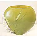 Hand blown 11.9 inch Luscious Lime Glass Vase