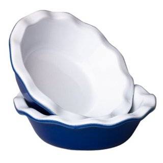 Emile Henry 5 Inch Individual Pie Dish, Set of 2, Azure Blue