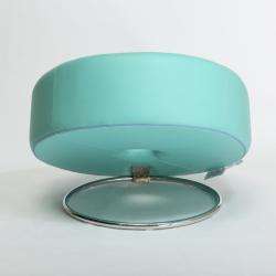 Modern Round Blue Accent Chair  