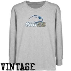NCAA Cal State Monterey Bay Otters Youth Ash Distressed Logo Vintage 