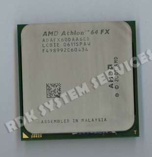 AMD Athlon 64 FX Dual Core 2.6GHz 2MB socket 939 CPU ADAFX60DAA6CD 