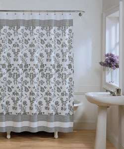 Toile Fabric Shower Curtain  
