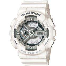 Casio Mens G shock Analog digital White Resin Strap Watch 