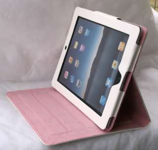 Hello Kitty leather case stand for apple iPad2 peach  