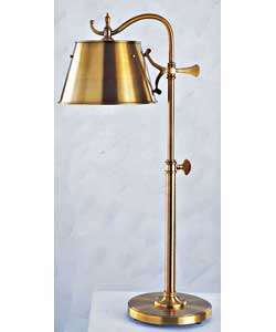 Adjustable Vintage Brass Finish Pharmacy Table Lamp  
