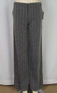 Aqua Bloomingdales Dress Pants Trousers Charcoal Stripe  
