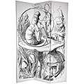 Canvas Double sided 6 foot Alice in Wonderland Room Divider (China)