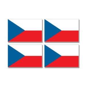  Czech Republic Country Flag   Sheet of 4   Window Bumper 
