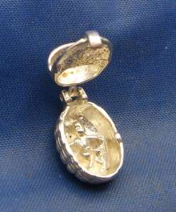 English Sterling Silver Baby in a Bassinet Basket Charm mechanical, it 