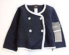 New Tea for Baby Pima Cotton Blue Chinese Jacket Sweater 3 6 Mos