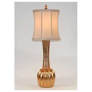   Feiss Contemporary Gold Ribbed Kalinda Table Lamp