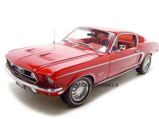 1968 FORD MUSTANG GT 390 RED 118 AUTOART  