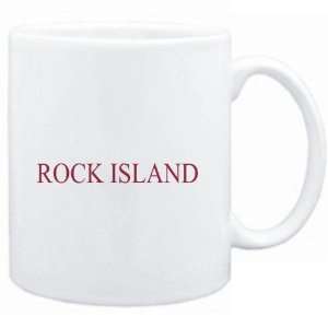 Mug White  Rock Island  Usa Cities 