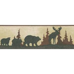   Animal Silhouette Wall Border, 6.825 Inch by 180 Inch Home