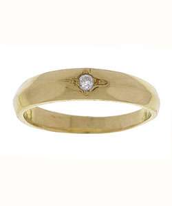 14k Yellow Gold Diamond Baby Ring  