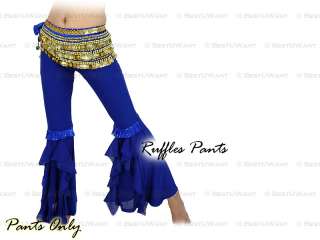 BELLY DANCE Ruffles Flare Pants Trousers Costume NEW  