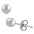 14k White Gold 4 mm Ball Earrings Compare $34.03 