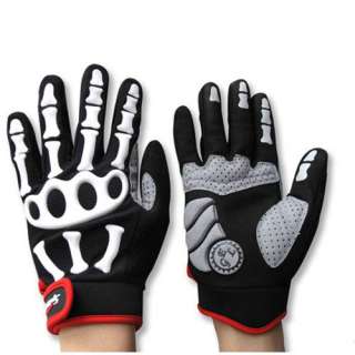 New Cycling Bike Bicycle Skull full finger gloves M XL  