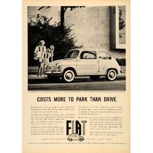 1960 Ad Fiat Motors Series 600 Vintage Compact Car   Original Print Ad 