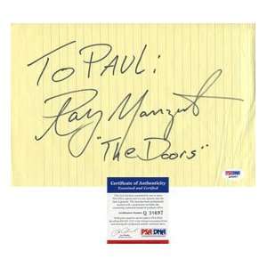Ray Manzarek The Doors Autographed Paper PSA  Sports 
