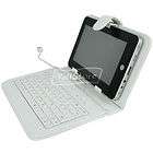   PC Leather Case Cover With Keyboard + Holder + Handwritten Pen White