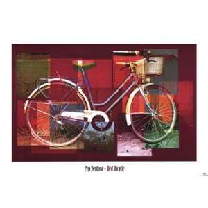    Red Bicycle   Poster by Pep Ventosa (27 x 19)