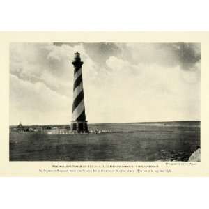  1926 Print Tallest United States Candle Lighthouse Cape 