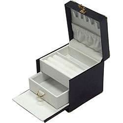 Cube style Black Jewelry Box Valet Organizer  