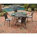 Home Styles Stone Harbor Slate/ Black 5 piece Outdoor Dining Set 