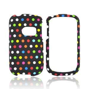  DOTS BLACK For T Mobile Comet Rubberize Hard Case Cover 