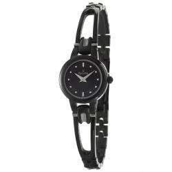 Bulova Womens Bracelet Black Stainless Steel Quartz Watch 