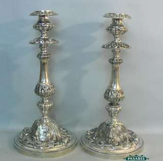 Pair Of French Sterling Silver Candlesticks By Jean Francios Veyrat 