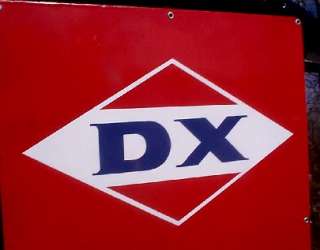 Vintage Original Old DX Porcelian Oil Gasoline Pump Sign Gas service 