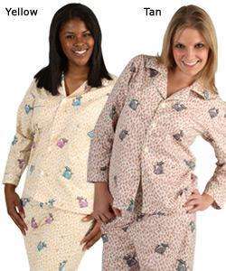 Mystic Clothing Womens Plus Size Cats Print Cotton Pajamas Set 