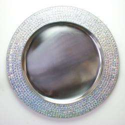    by Jay Silver Sequin Border Chargers (Pack of 2)  