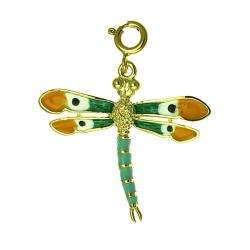 14k Yellow Gold Dragonfly Charm  