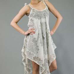   Cotton Floral print Handkerchief Cover up Dress  