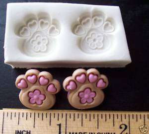 Fancy Dog Cat Paws Clay Push Mold   Puppy Dog Paw Print  